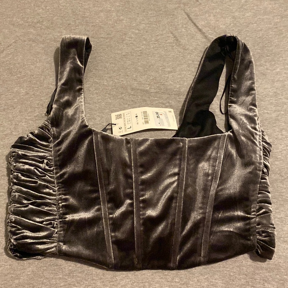 Velour corset